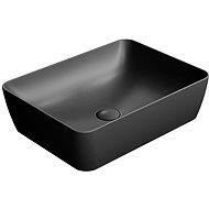 GSI SAND keramické umyvadlo na desku 50x38 cm, černá mat                                             - Umyvadlo
