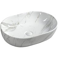SAPHO DALMA keramické umyvadlo 59x14x42 cm, carrara                                                  - Umyvadlo