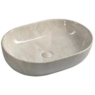 SAPHO DALMA keramické umyvadlo 59x14x42 cm, marfil                                                   - Umyvadlo