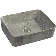 SAPHO DALMA keramické umyvadlo 48x13x38 cm, hranaté, grigio                                          - Umyvadlo
