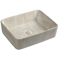 SAPHO DALMA keramické umyvadlo 48x13x38 cm, hranaté, marfil                                          - Umyvadlo