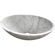 SAPHO BLOK kamenné umyvadlo 42x14 cm, bílá carrara mat                                               - Umyvadlo