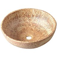 SAPHO PRIORI keramické umyvadlo, průměr 41cm, hnědá se vzorem                                        - Umyvadlo