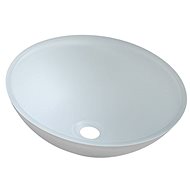 SAPHO TELICA skleněné umyvadlo, průměr 42 cm, bílá mat                                               - Umyvadlo