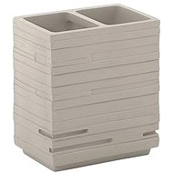 GEDY QUADROTTO brush holder, tortora - Toothbrush Holder