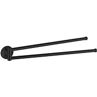AQUALINE SAMBA double rotating towel holder, 450mm, black - Towel Rack