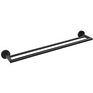 SAPHO X-ROUND BLACK double towel holder, black - Towel Rack