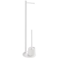 GEDY Stand with toilet paper holder and toilet brush, white - Toilet Paper Holder