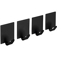 SAPHO Self-adhesive hook, 4 pcs, black matt - Bathroom Hook