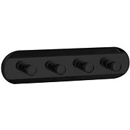 AQUALINE SAMBA quadruple hook, black - Bathroom Hook