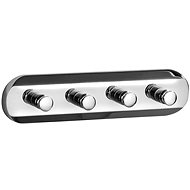 AQUALINE SAMBA quadruple hook, chrome - Bathroom Hook