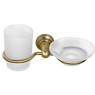SAPHO DIAMOND soap dish, glass, bronze - Toothbrush Holder Cup
