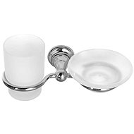 SAPHO DIAMOND soap dish, glass, chrome - Toothbrush Holder Cup