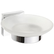 SAPHO X-SQUARE soap dispenser milky glass, chrome - Soap Dish