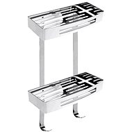 SAPHO SMART shower shelf, two tiers, polished stainless steel - Bathroom Shelf