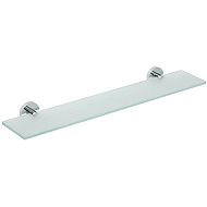 SAPHO X-ROUND E glass shelf, 600x130mm, chrome - Bathroom Shelf