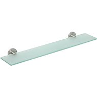 SAPHO X-STEEL glass shelf 600mm, brushed stainless steel - Bathroom Shelf