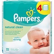 PAMPERS Natural Clean (4x 64 ks) - Detské vlhčené obrúsky