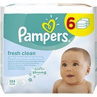 PAMPERS Fresh Clean (6 x 64 ks) - Detské vlhčené obrúsky