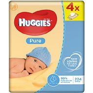 HUGGIES Pure Quatro Pack (4x56 pcs) - Baby Wet Wipes