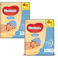 HUGGIES Pure Quatro Pack 2 x (4 × 56 db) - Popsitörlő