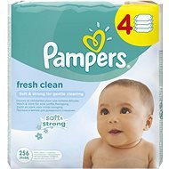 PAMPERS Fresh Clean (4 x 64 pcs) - Baby Wet Wipes