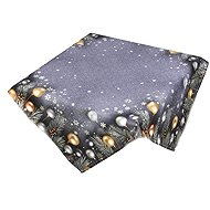 Forbyt Christmas tablecloth Pine needles and flasks 85 × 85 cm - Tablecloth