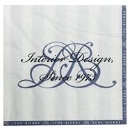 Lene Bjerre Monogram papírové ubrousky, modré, 33 × 33 cm - Paper Napkins