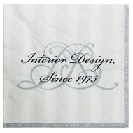 Lene Bjerre Monogram papírové ubrousky, bílé, 33 × 33 cm - Paper Napkins