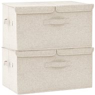 Shumee Úložné boxy 50 × 30 × 25 cm, 2 ks, krémové - Storage Box