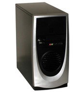 MOREX MD GEO Micro BTX černo-stříbrný (black-silver), 2x5.25", 3x/ 1x 3.5", USB, FW, bez zdroje - PC Case