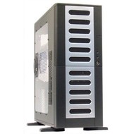 CHIEFTEC BigTower CX-03B-B-AW-OP, černý (black), hliníkový, bez zdroje, průhledná bočnice, přední US - PC Case