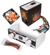 Zdroj Thermaltake TWV 480W ATX, aktivní PFC, panel s displejem a ovládáním otáček, 3x ventilátor - -