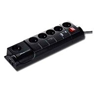 Gembird SILVERSHIELD SISF-2 Black - Surge Protector 