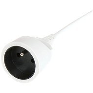 PremiumCord white extension cord 3m 230V, 1 socket - Extension Cable