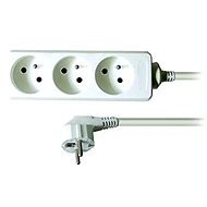 Solight Extension Lead, 3 sockets, white, 3m - Extension Cable