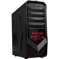 EVOLVEO K4 čierna/červená - PC skrinka