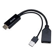 Akasa HDMI - DisplayPort adapter USB táppal / AK-CBHD24-25BK - Átalakító