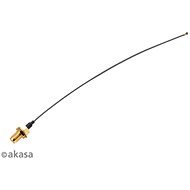 AKASA i-PEX MHF4L - RP-SMA-ra Antenna kábel, 15 cm, 2 db a csomagban / A-ATC01-150GR - Koax kábel