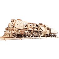 UGEARS 3D Locomotive V-Express with car 538 pieces - 3D Puzzle