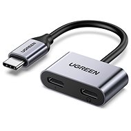 UGREEN Type C Male To Type C Female + Type C Female Audio Adapter - External Sound Card 