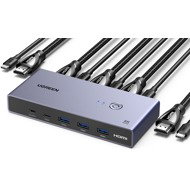 UGREEN HDMI 2.1 KVM Switch 2 In 1 Out - Toggle Switch