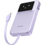 UGREEN 10000mAh Quick Charging Robot 30W Power Bank Build-in USB-C Cable, purple - Power Bank