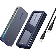 UGREEN 20Gbps Dual Protocol M.2 NVME and SATA SSD Case RGB USB3.2 Gen2x2 Compatible with M.2 M-Key(N - Hard Drive Enclosure