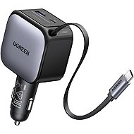 UGREEN 60W Fast Car Charger with Retractable Cable - Car Charger