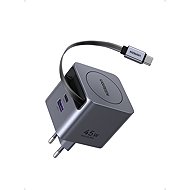 UGREEN 45W GaN Fast Charger with Retractable Cable - Wall Charger