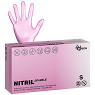 ESPEON Nitril Sparkle pearlescent pink sized. S, 100 pcs - Medical Gloves