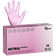 ESPEON Nitril Sparkle pearlescent pink sized. M, 100 pcs - Medical Gloves