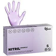 ESPEON Nitril Sparkle pearlescent purple sized. S, 100 pcs - Medical Gloves