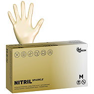 ESPEON Nitril Sparkle pearlescent gold sized. M, 100 pcs - Medical Gloves